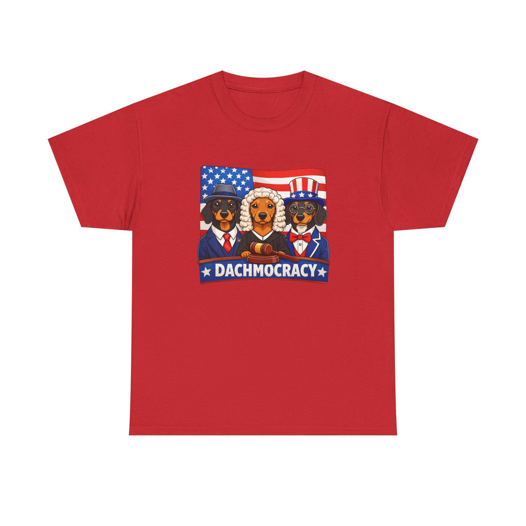Dachshund 4th of July T-Shirt – Dachmocracy Patriotic Wiener Dog Tee