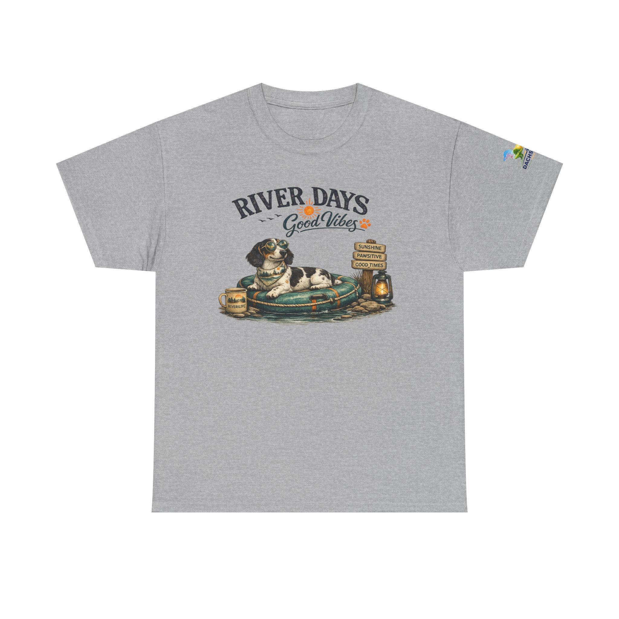 Piebald Dachshund River Days Summer T-Shirt