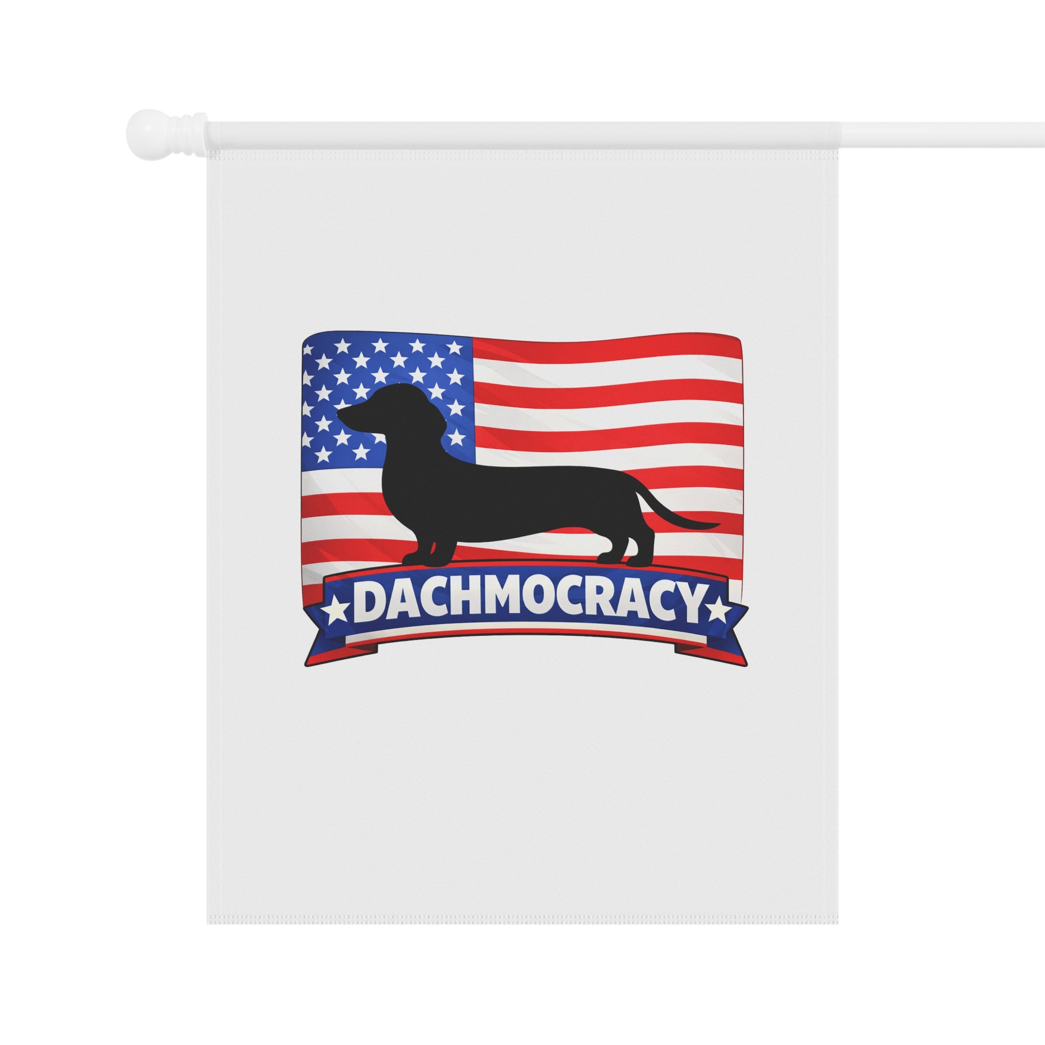 Dachshund 'Dachmocracy' American Flag Garden Flag