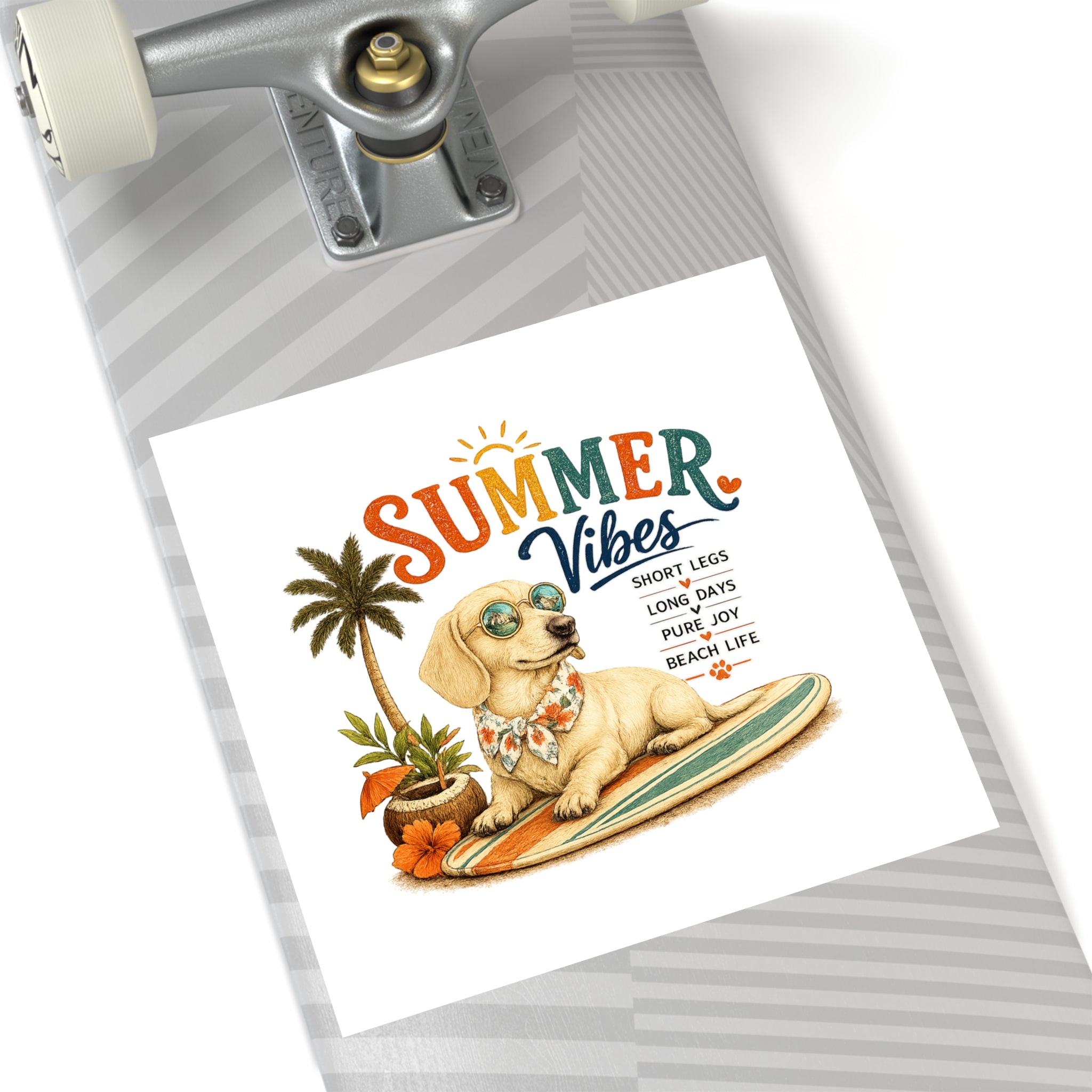 Dachshund Square Stickers – Indoor/Outdoor