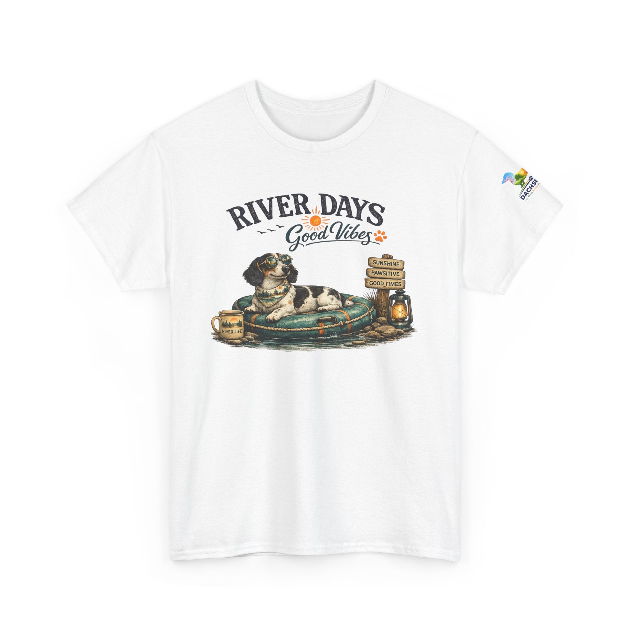 Piebald Dachshund River Days Summer T-Shirt