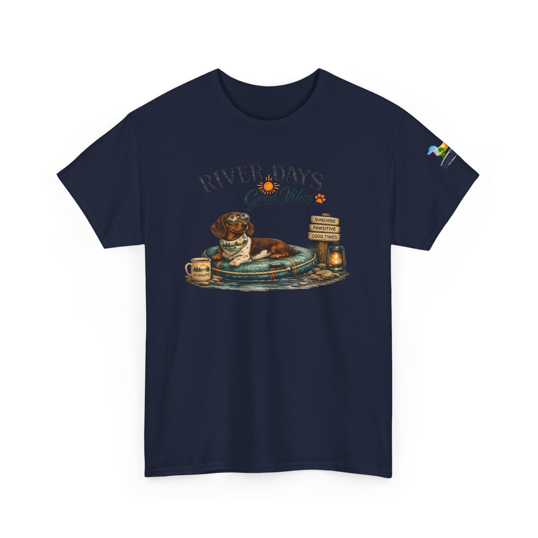 Dachshund River Days T-Shirt – Summer Vibes Wiener Dog Gift Graphic Tee