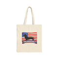 Dachshund Patriotic Cotton Canvas Tote Bag