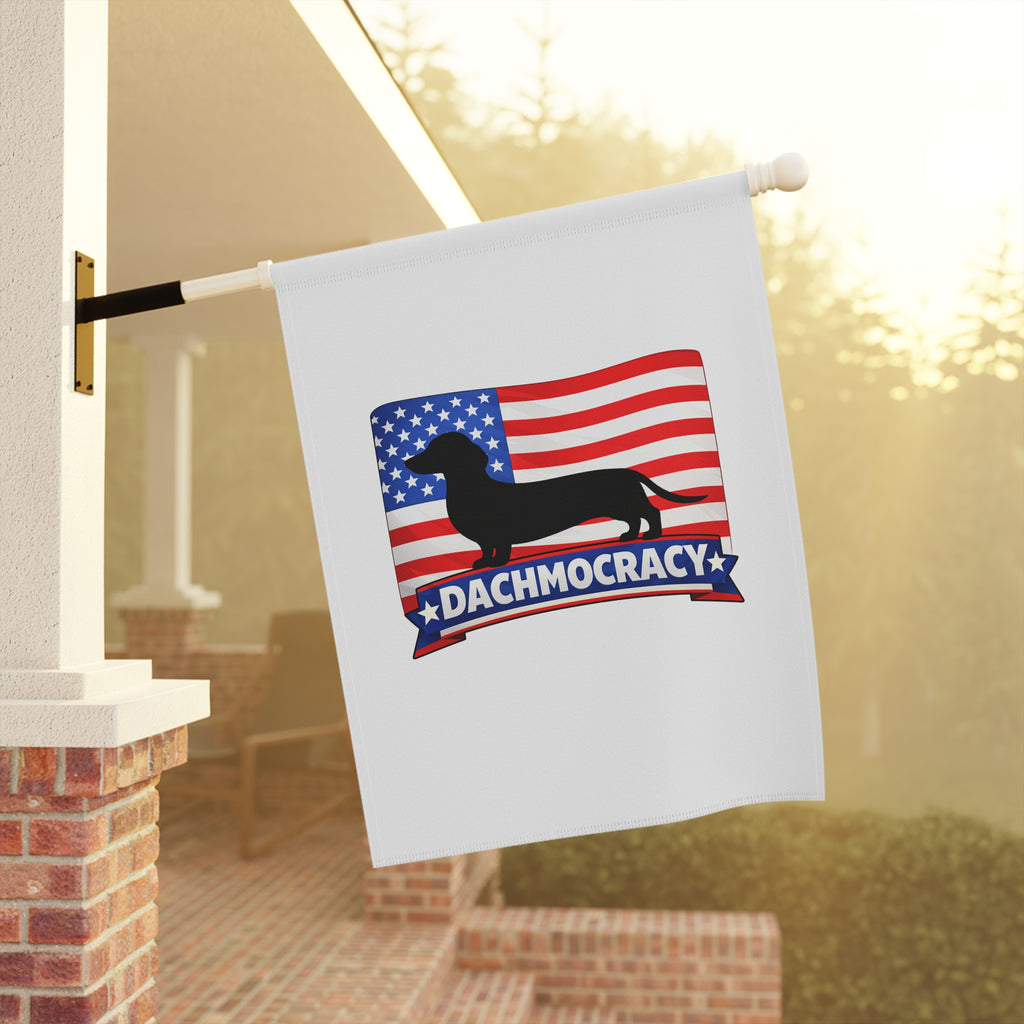 Dachshund 'Dachmocracy' American Flag Garden Flag