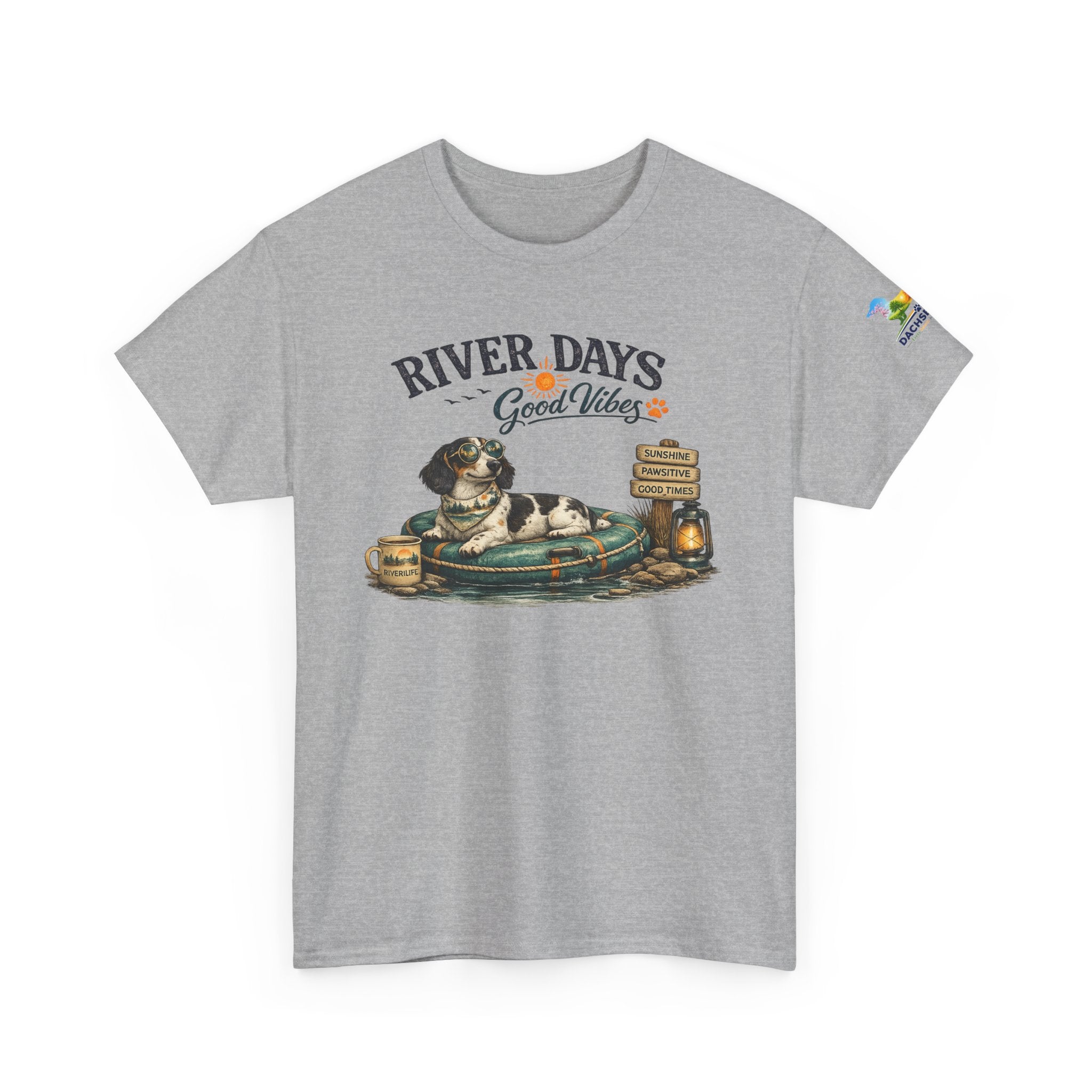 Piebald Dachshund River Days Summer T-Shirt
