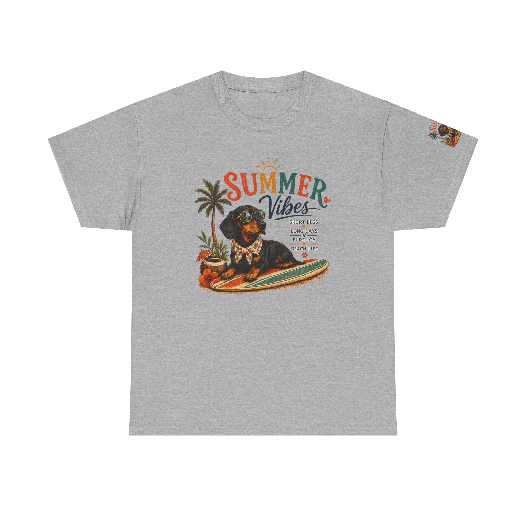 Dachshund SUMMER VIBES Heavy Cotton Tee