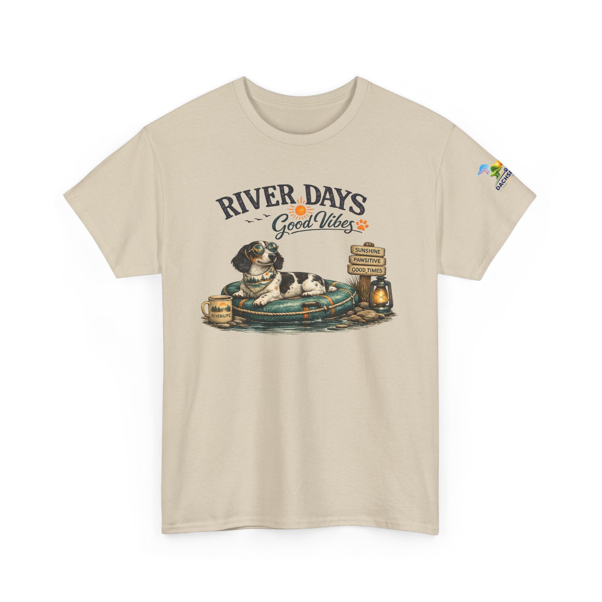 Piebald Dachshund River Days Summer T-Shirt