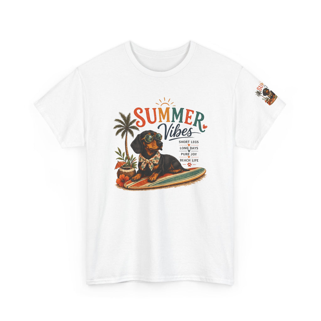 Dachshund SUMMER VIBES Heavy Cotton Tee