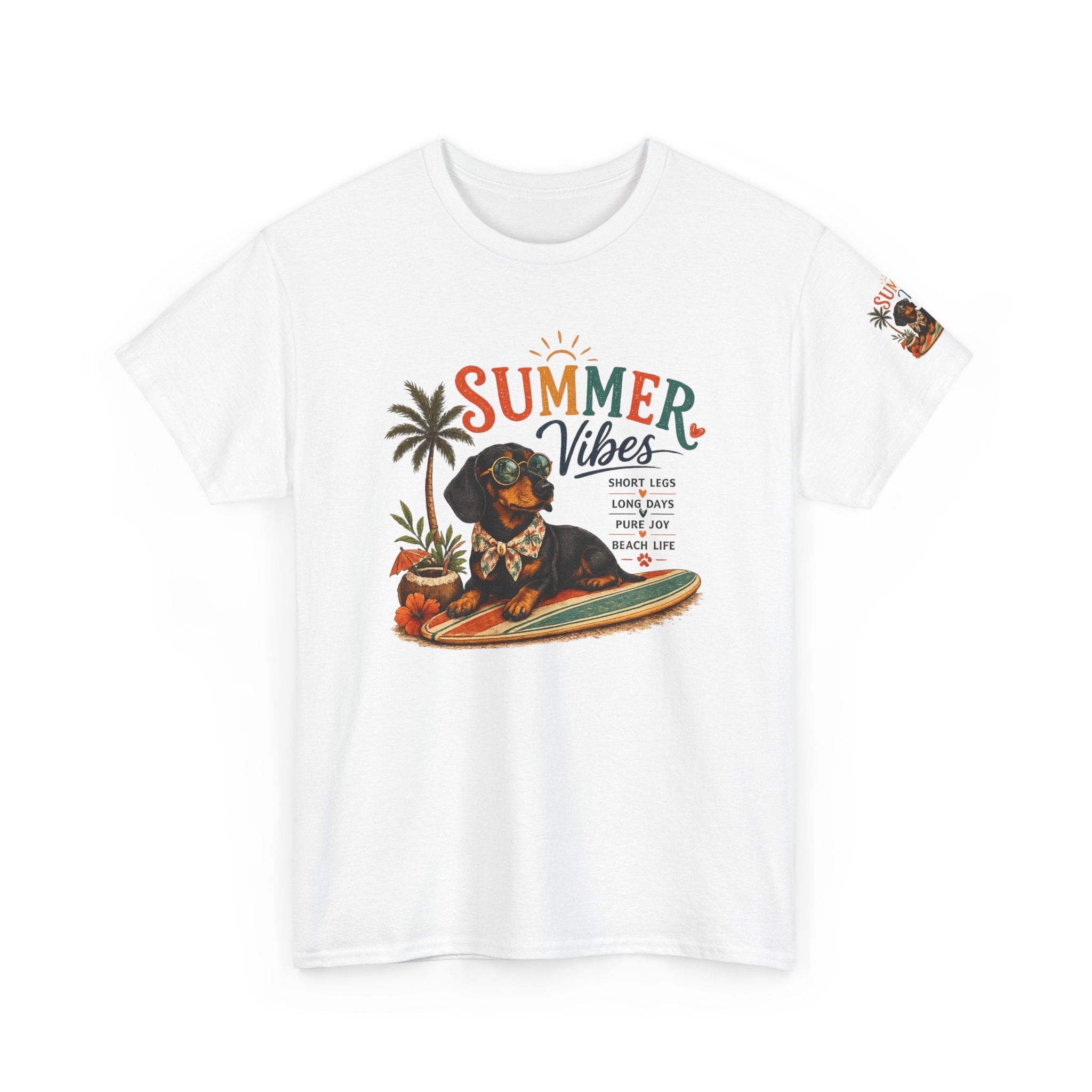 Dachshund SUMMER VIBES Heavy Cotton Tee