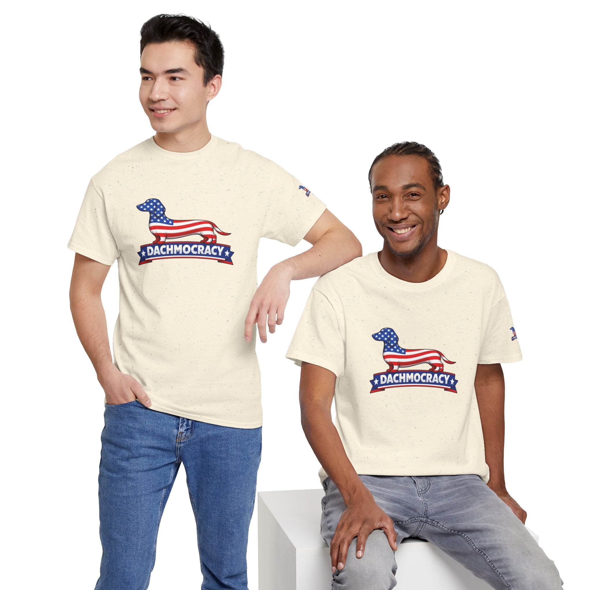 Patriotic Dachshund T-Shirt – American Flag Wiener Dog Graphic Tee