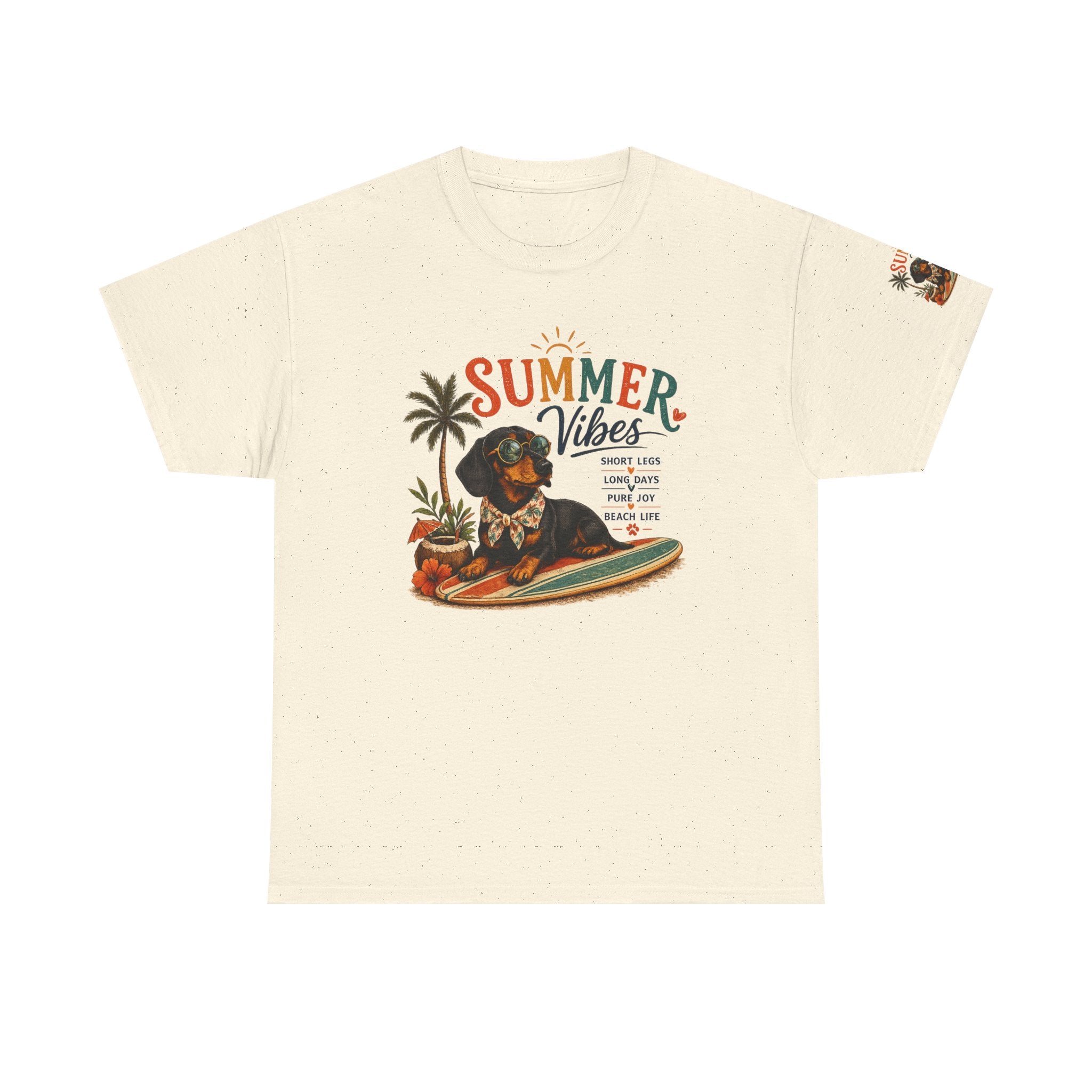 Dachshund SUMMER VIBES Heavy Cotton Tee