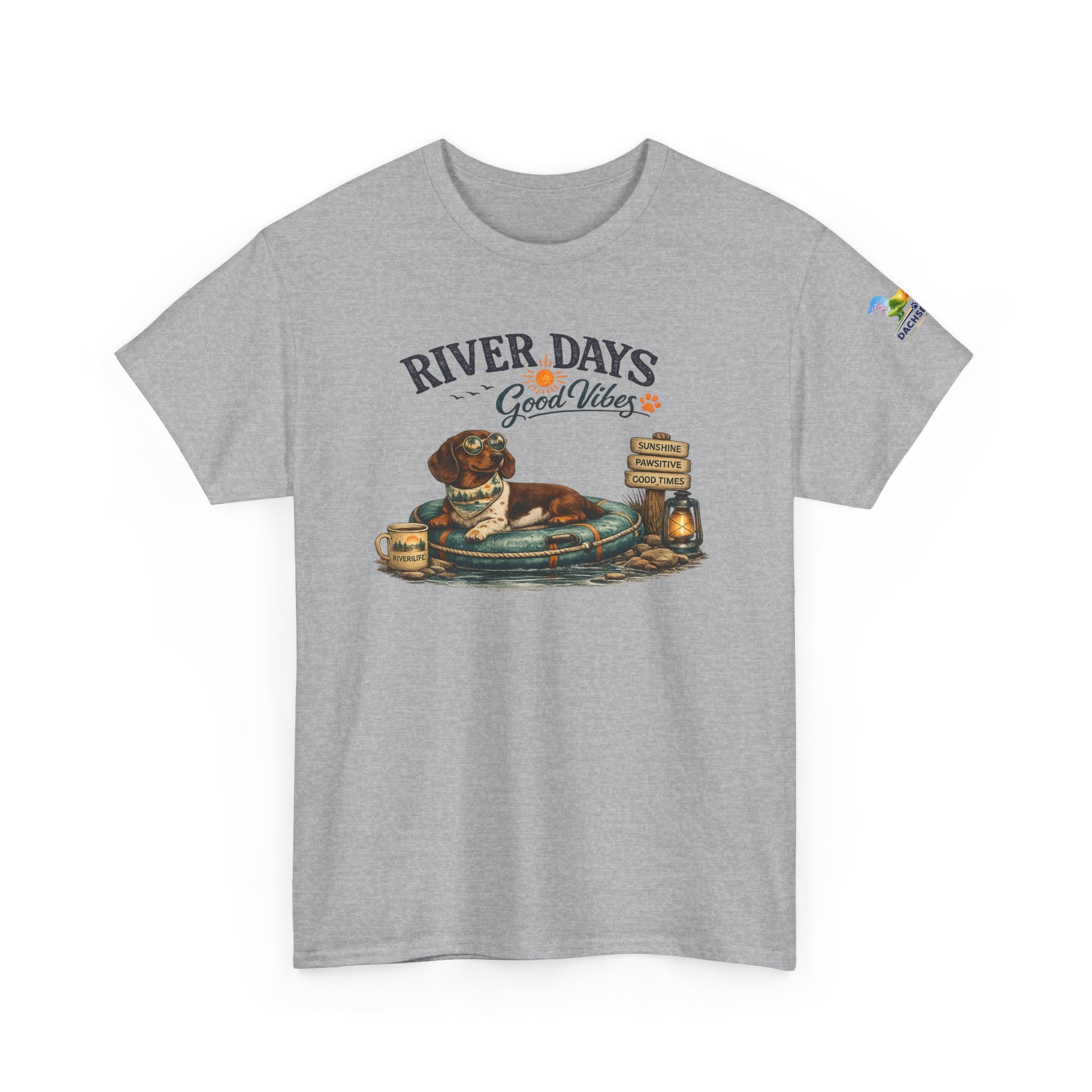 Dachshund River Days T-Shirt – Summer Vibes Wiener Dog Gift Graphic Tee
