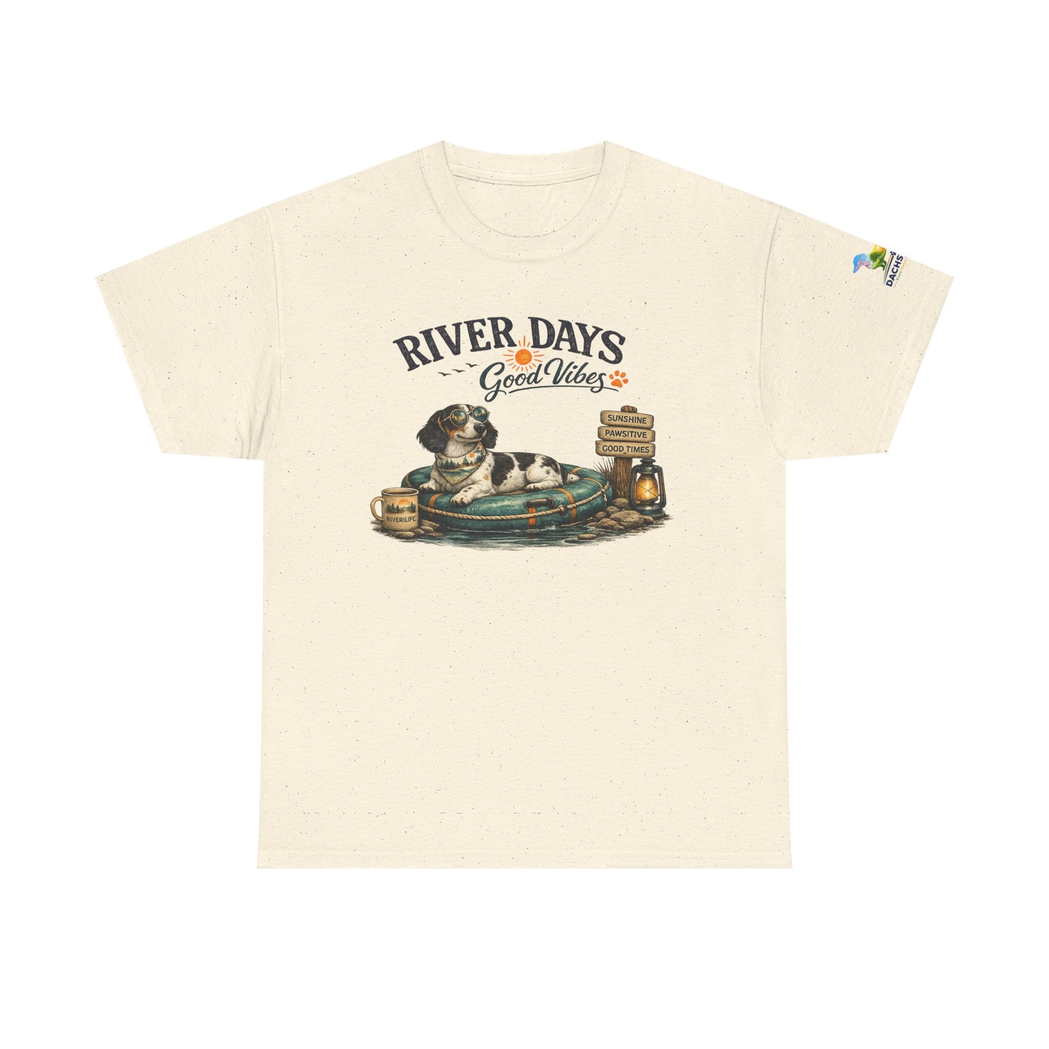 Piebald Dachshund River Days Summer T-Shirt