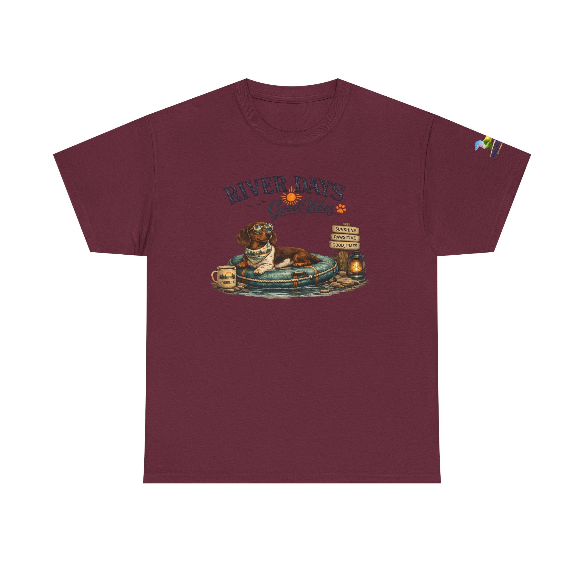 Dachshund River Days T-Shirt – Summer Vibes Wiener Dog Gift Graphic Tee