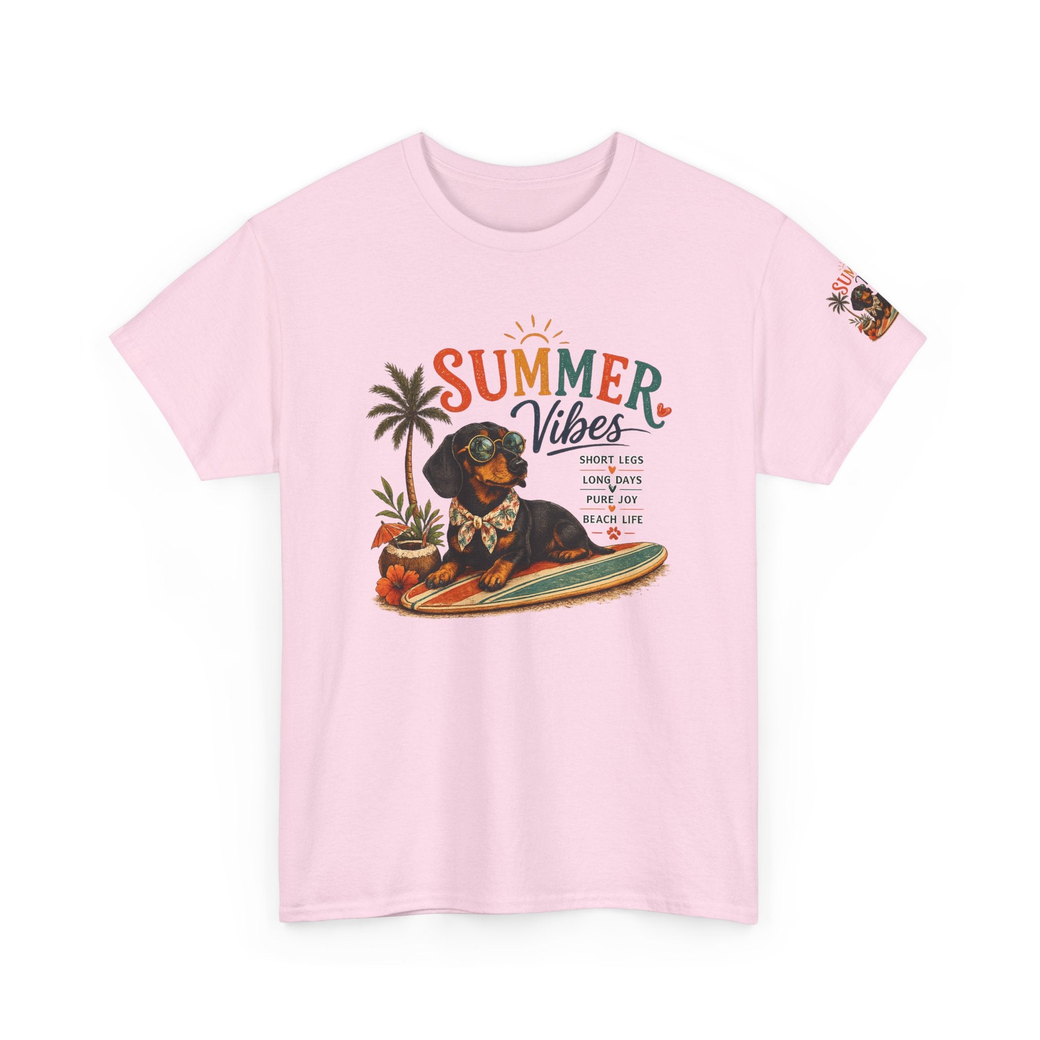 Dachshund SUMMER VIBES Heavy Cotton Tee