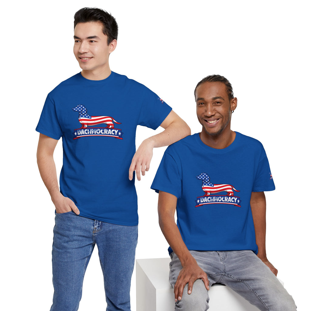 Patriotic Dachshund T-Shirt – American Flag Wiener Dog Graphic Tee
