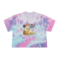 Dachshund Summer Vibes Women's Tie-Dye Crop Tee