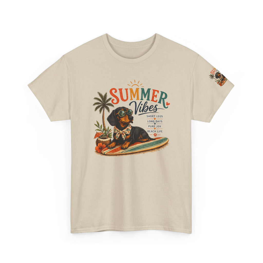 Dachshund SUMMER VIBES Heavy Cotton Tee