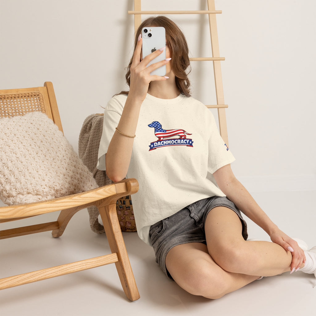 Patriotic Dachshund T-Shirt – American Flag Wiener Dog Graphic Tee