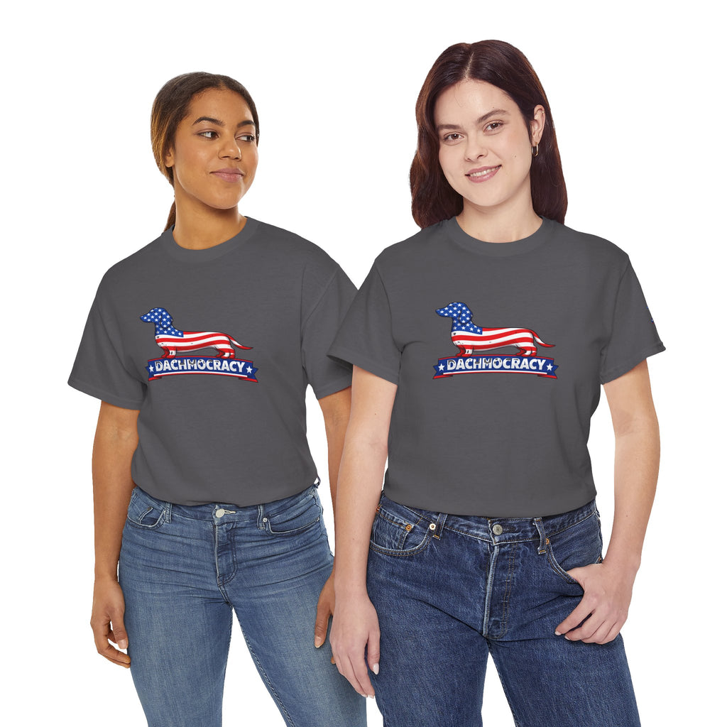 Patriotic Dachshund T-Shirt – American Flag Wiener Dog Graphic Tee