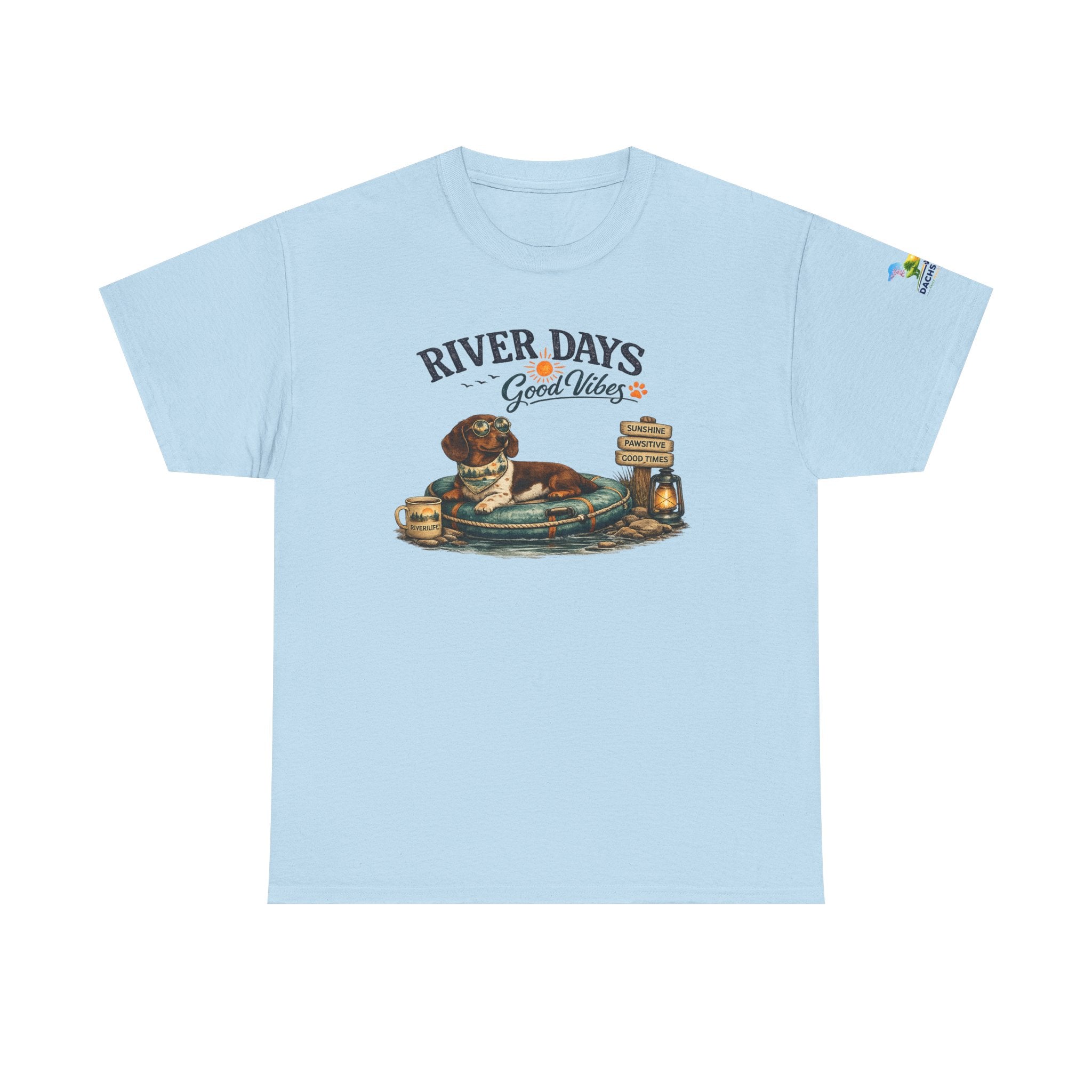 Dachshund River Days T-Shirt – Summer Vibes Wiener Dog Gift Graphic Tee