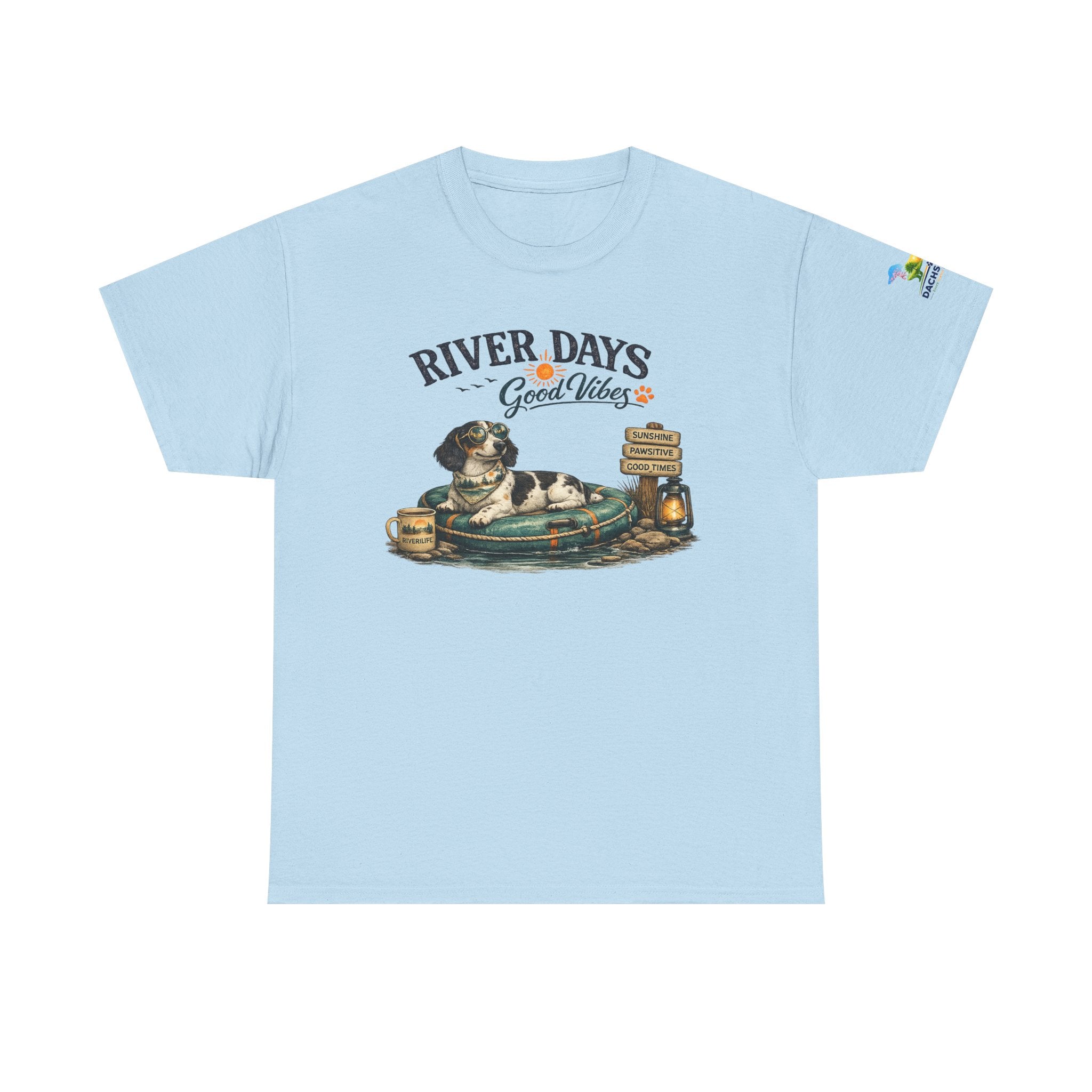 Piebald Dachshund River Days Summer T-Shirt