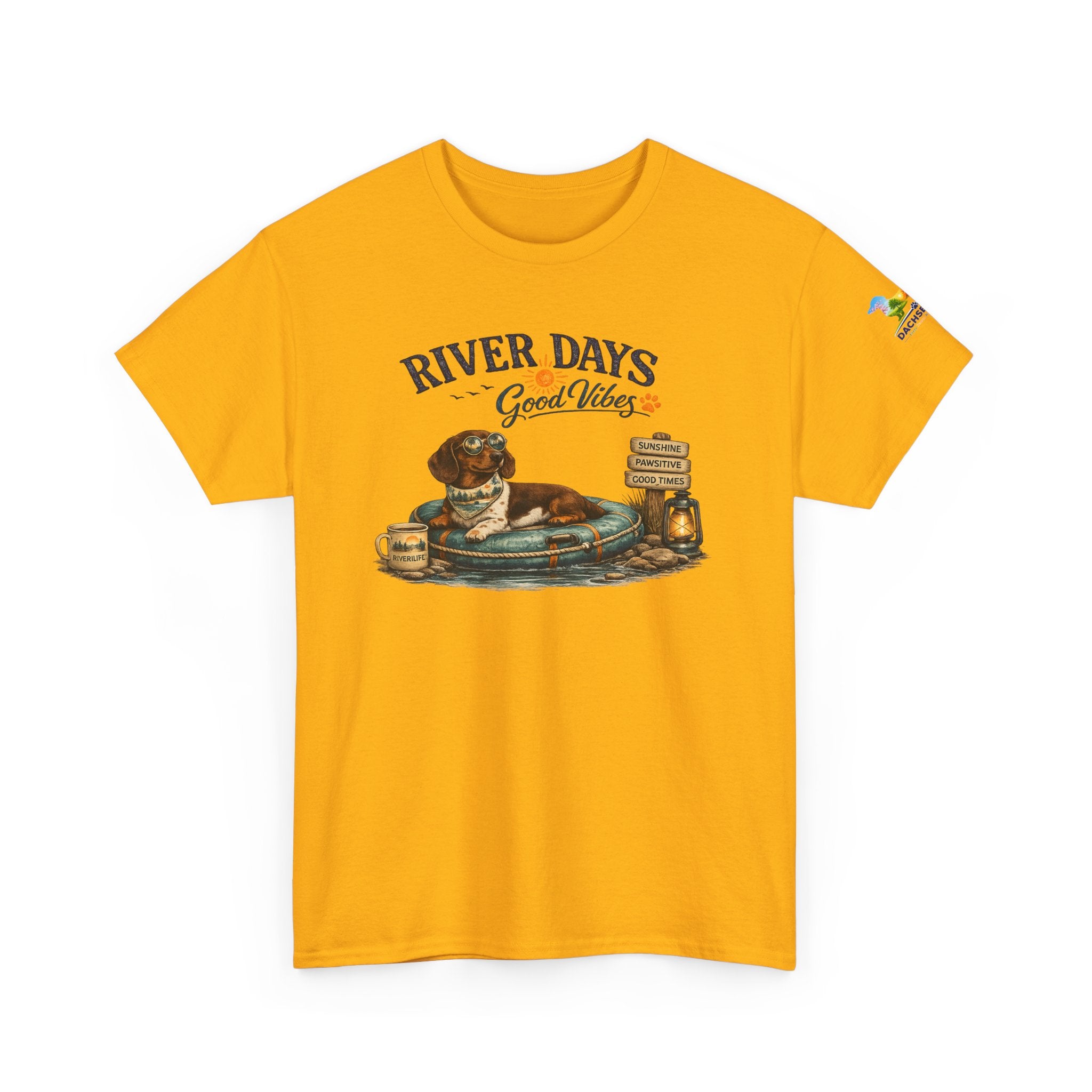 Dachshund River Days T-Shirt – Summer Vibes Wiener Dog Gift Graphic Tee