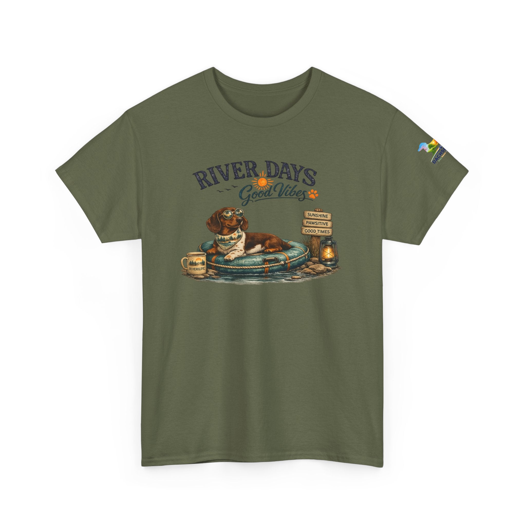 Dachshund River Days T-Shirt – Summer Vibes Wiener Dog Gift Graphic Tee