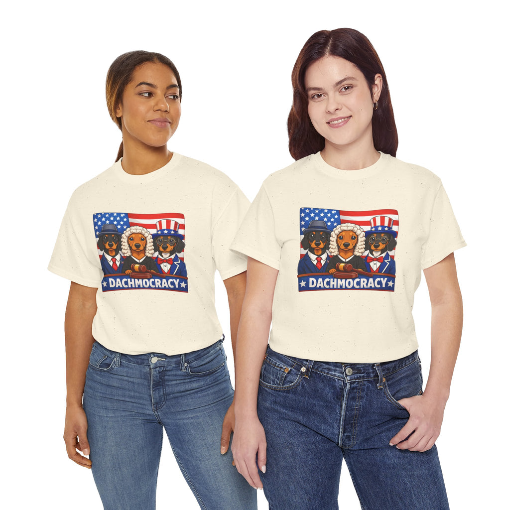 Dachshund 4th of July T-Shirt – Dachmocracy Patriotic Wiener Dog Tee