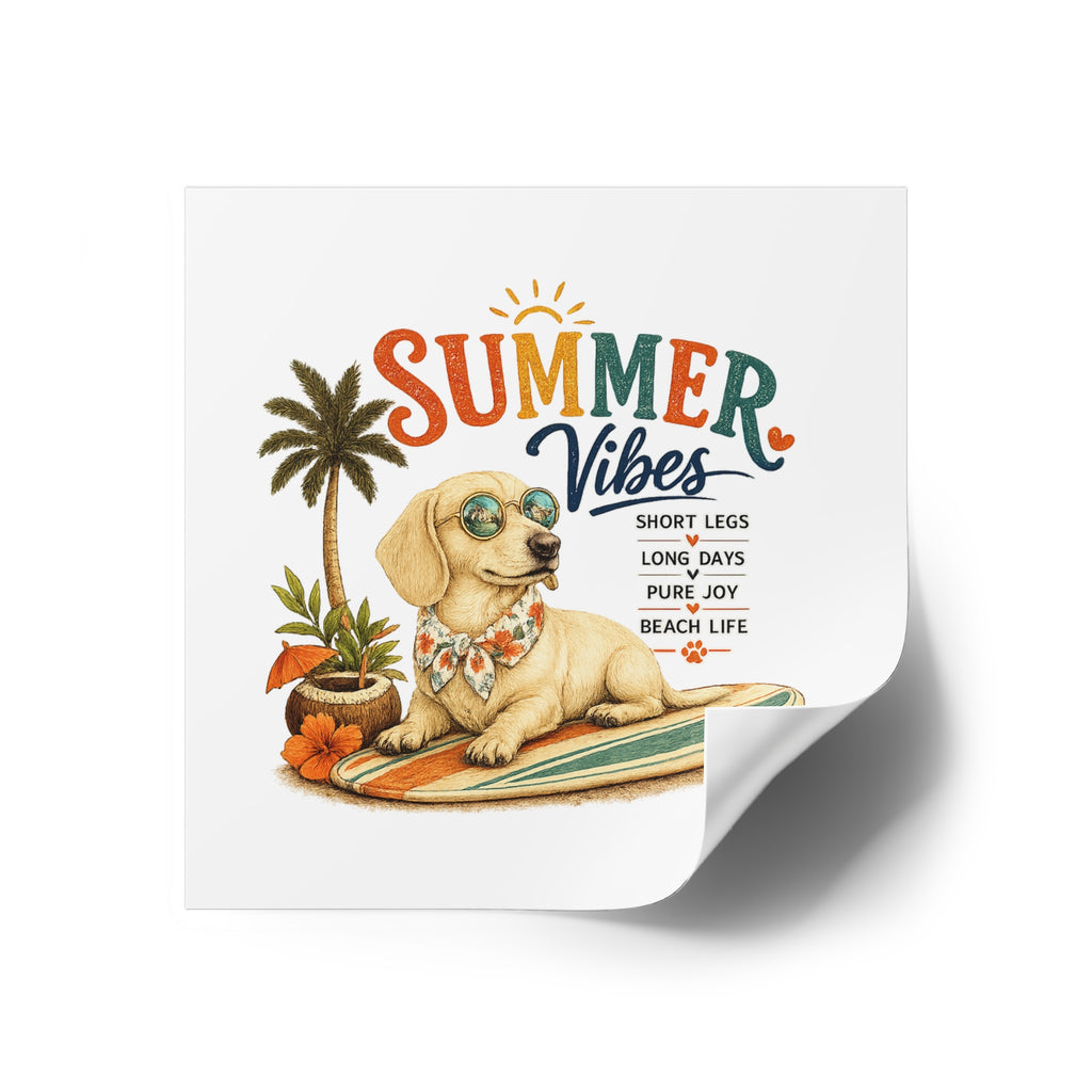 Dachshund Square Stickers – Indoor/Outdoor