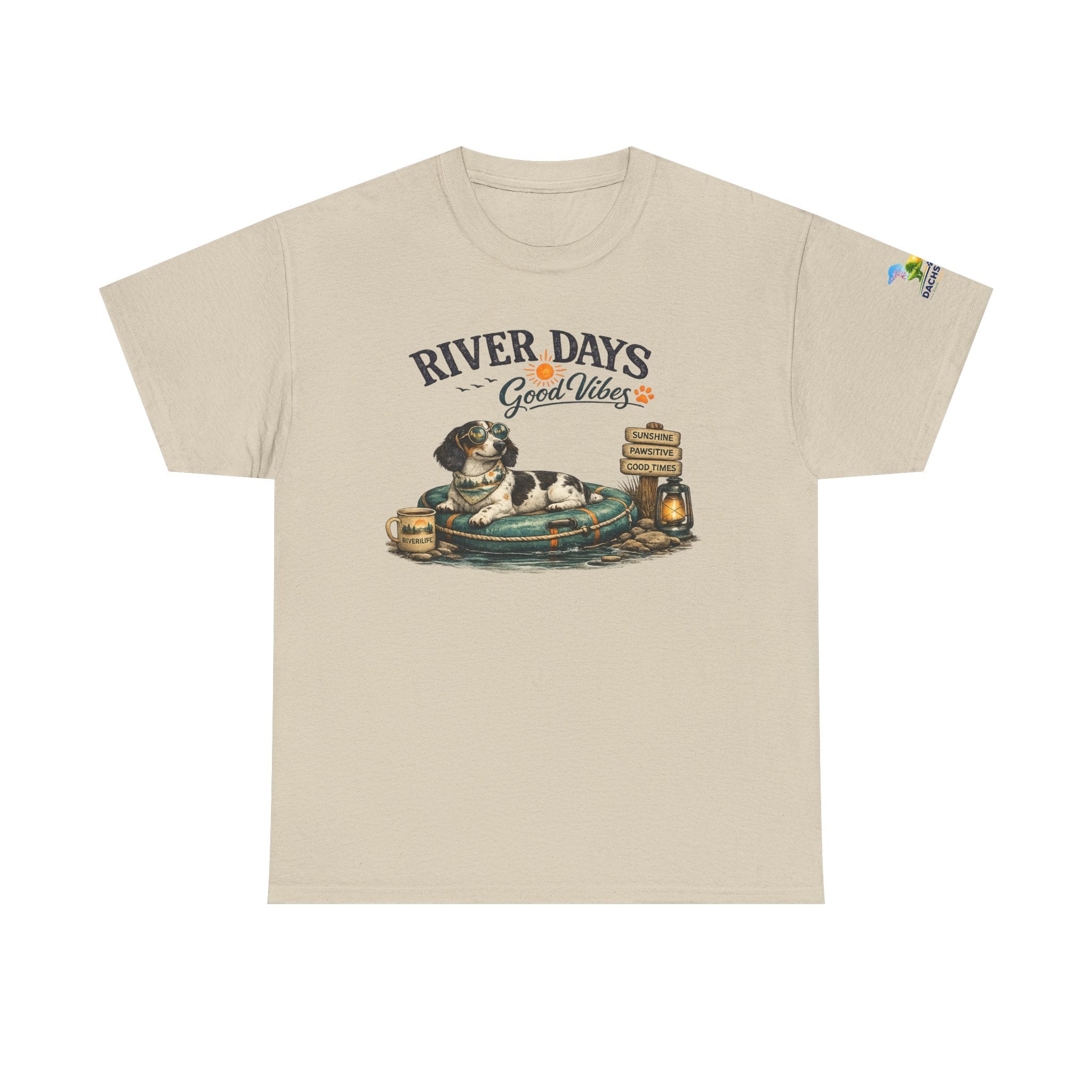 Piebald Dachshund River Days Summer T-Shirt