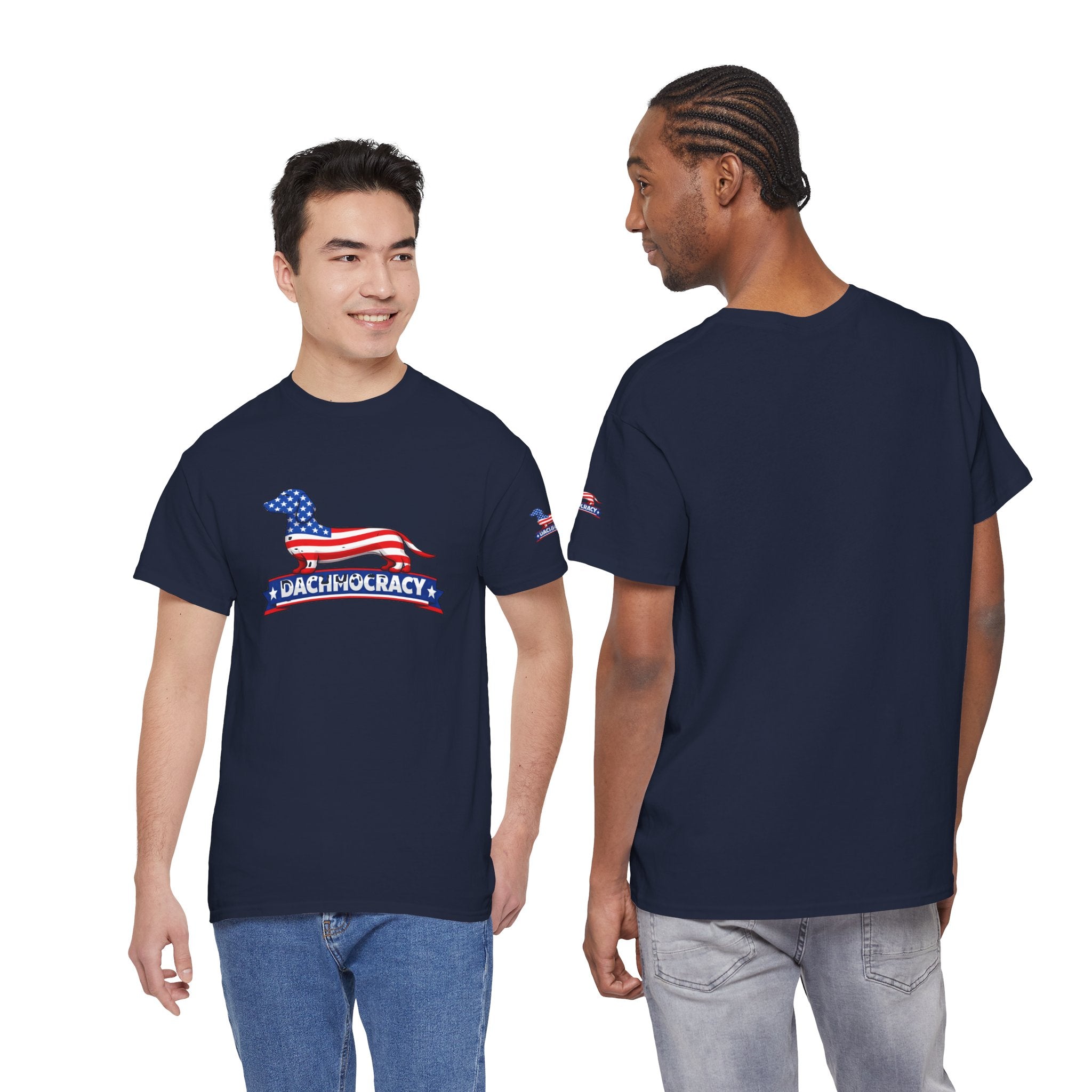 Patriotic Dachshund T-Shirt – American Flag Wiener Dog Graphic Tee