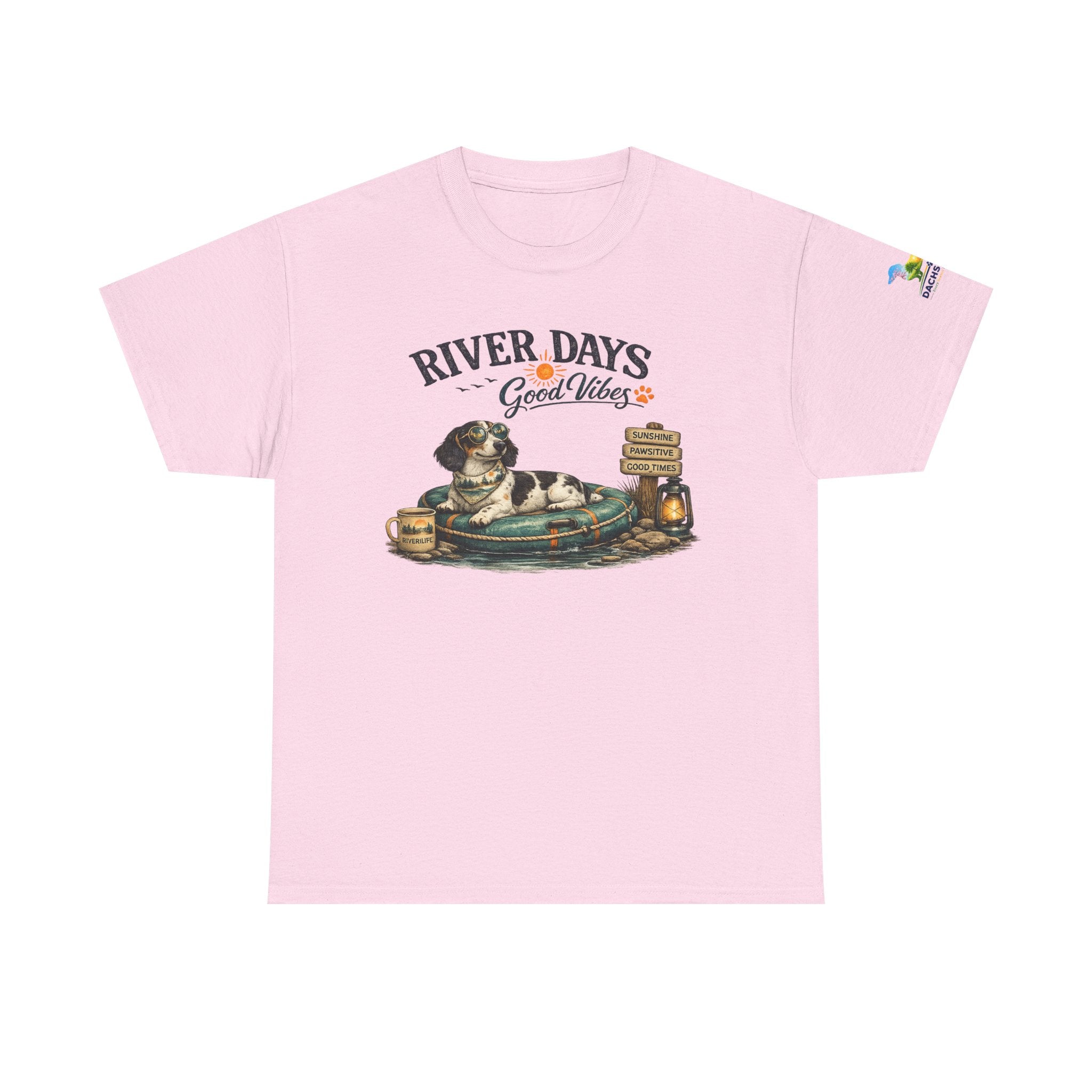 Piebald Dachshund River Days Summer T-Shirt