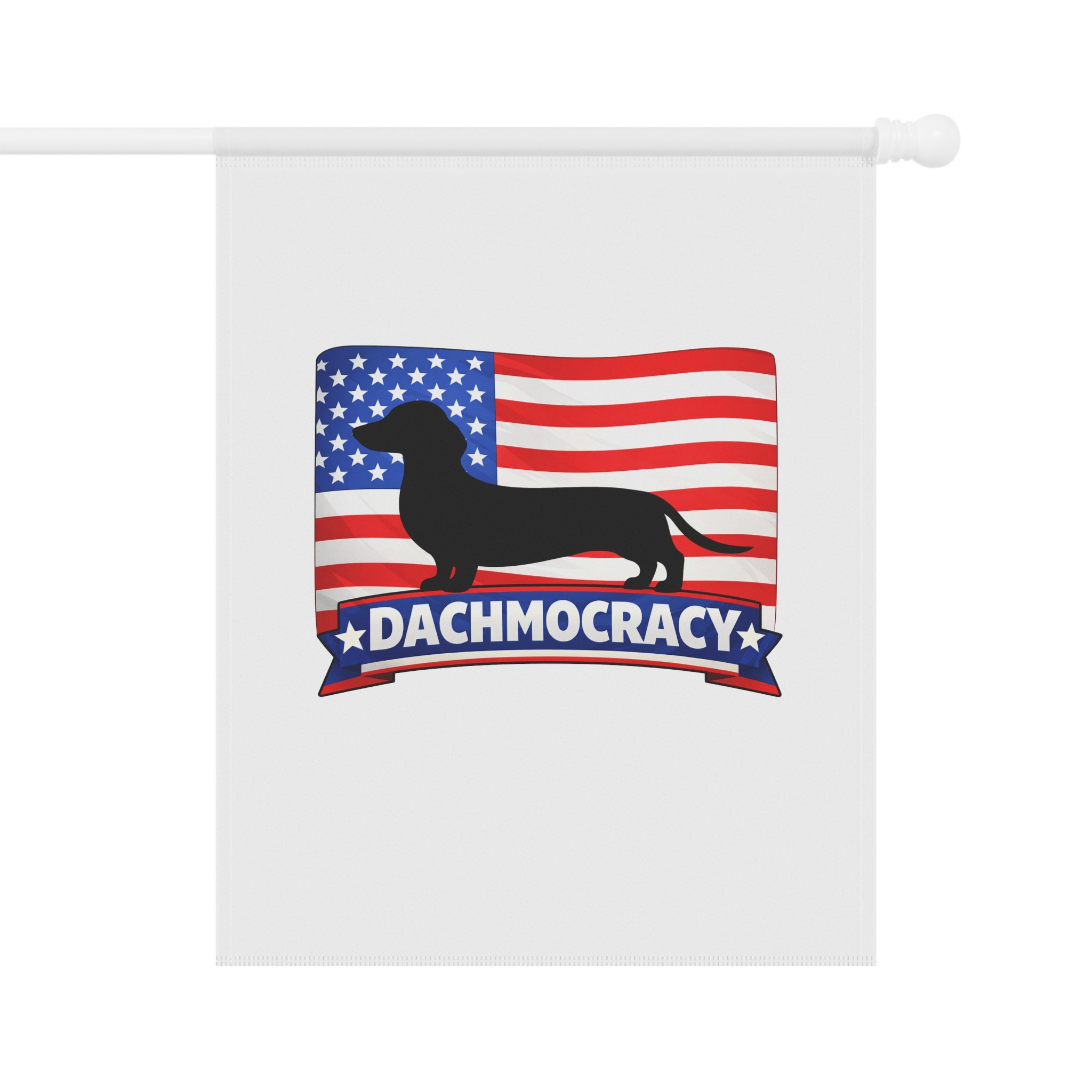 Dachshund 'Dachmocracy' American Flag Garden Flag