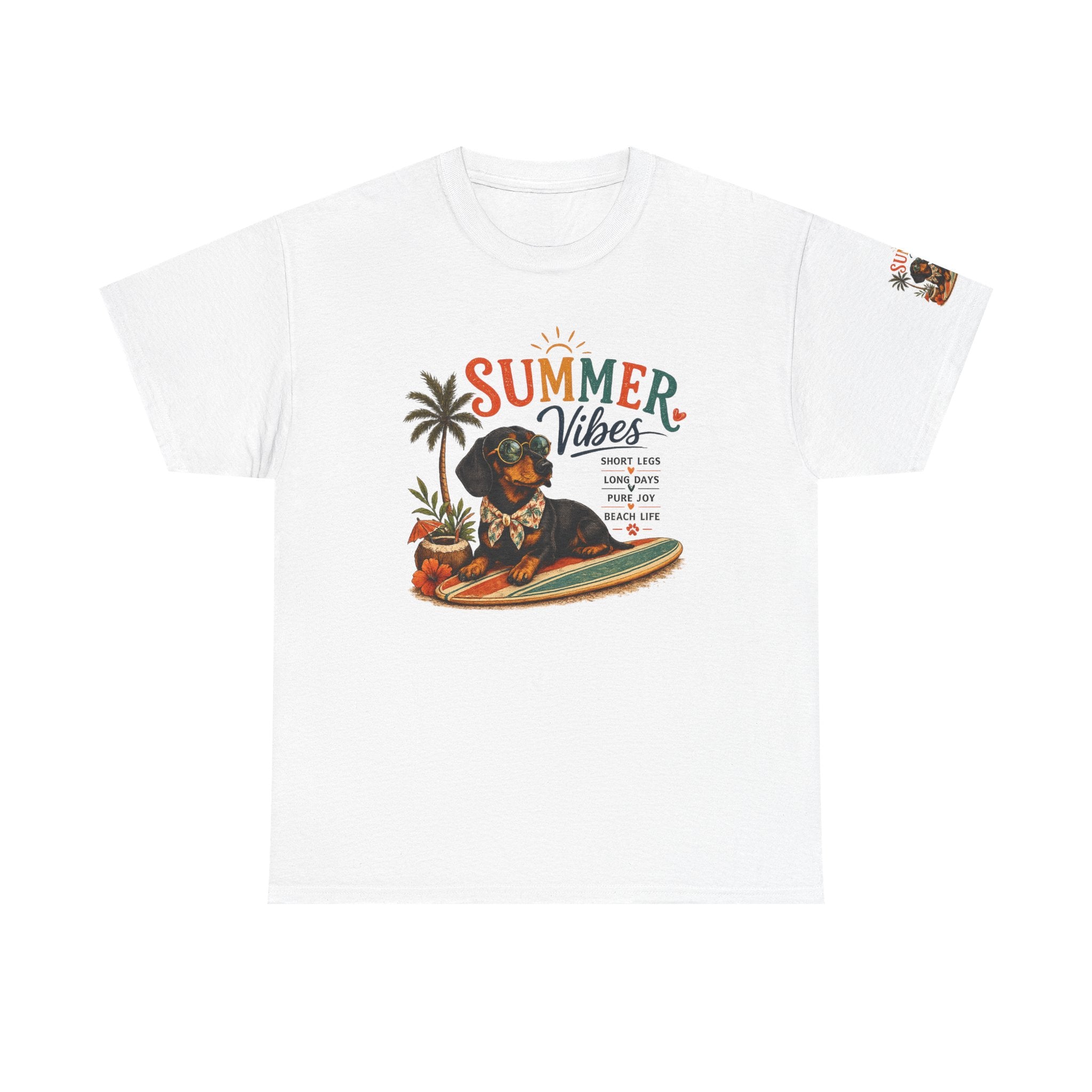 Dachshund SUMMER VIBES Heavy Cotton Tee