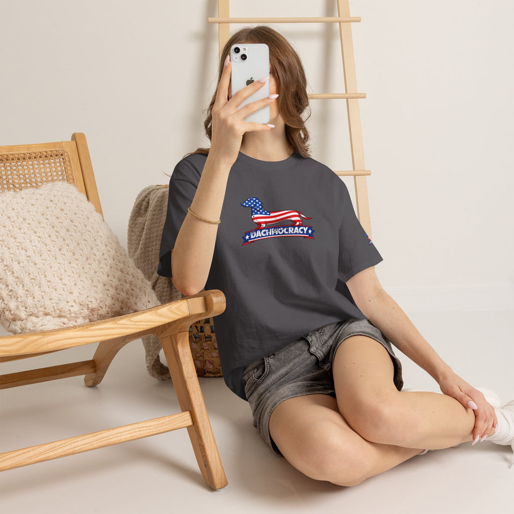 Patriotic Dachshund T-Shirt – American Flag Wiener Dog Graphic Tee