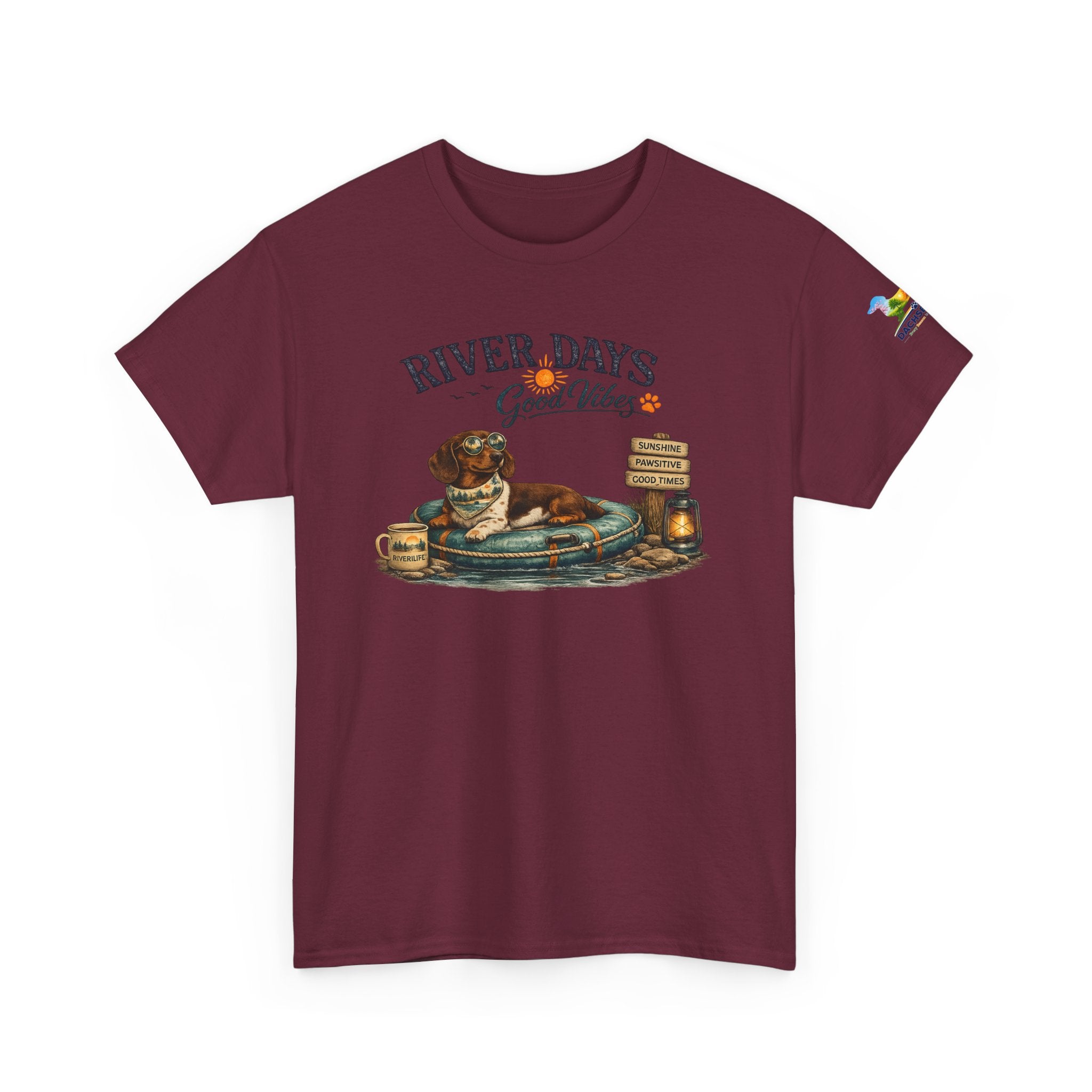 Dachshund River Days T-Shirt – Summer Vibes Wiener Dog Gift Graphic Tee