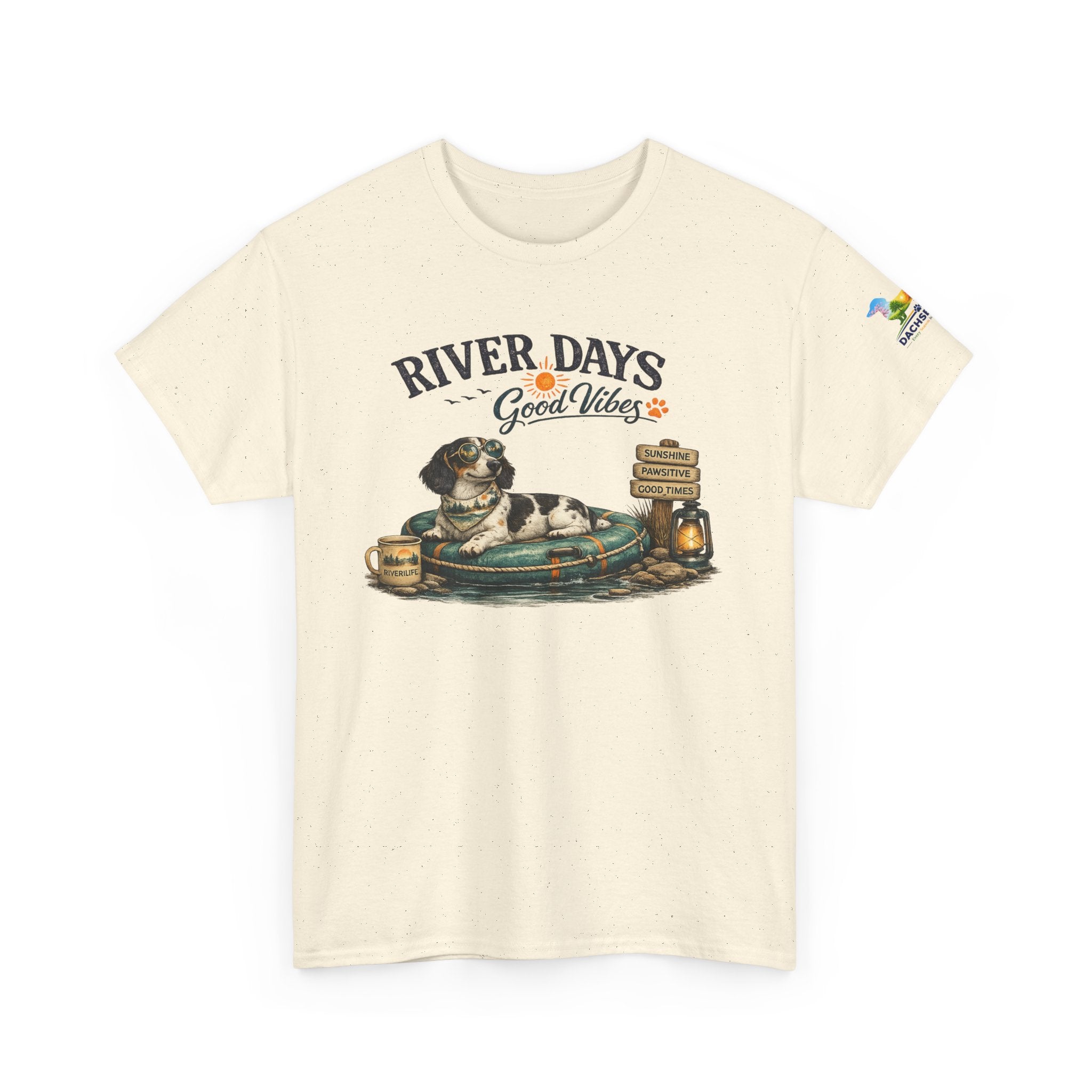 Piebald Dachshund River Days Summer T-Shirt