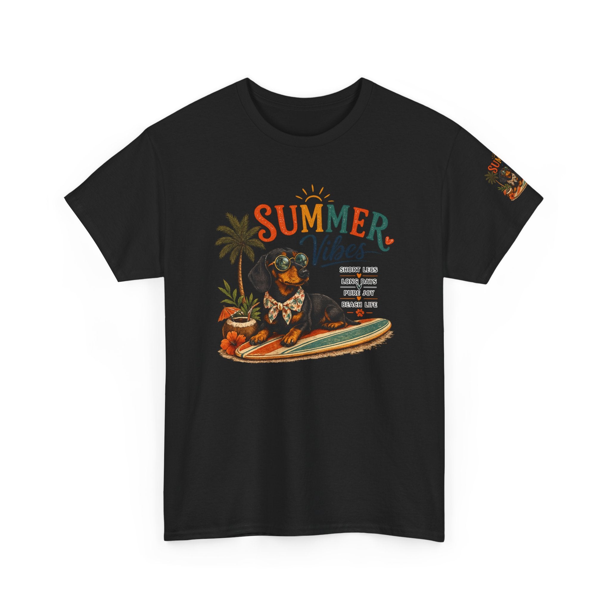 Dachshund SUMMER VIBES Heavy Cotton Tee