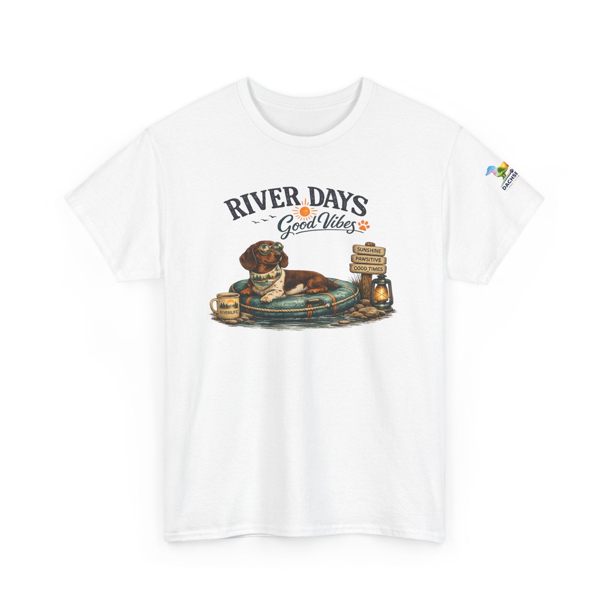 Dachshund River Days T-Shirt – Summer Vibes Wiener Dog Gift Graphic Tee