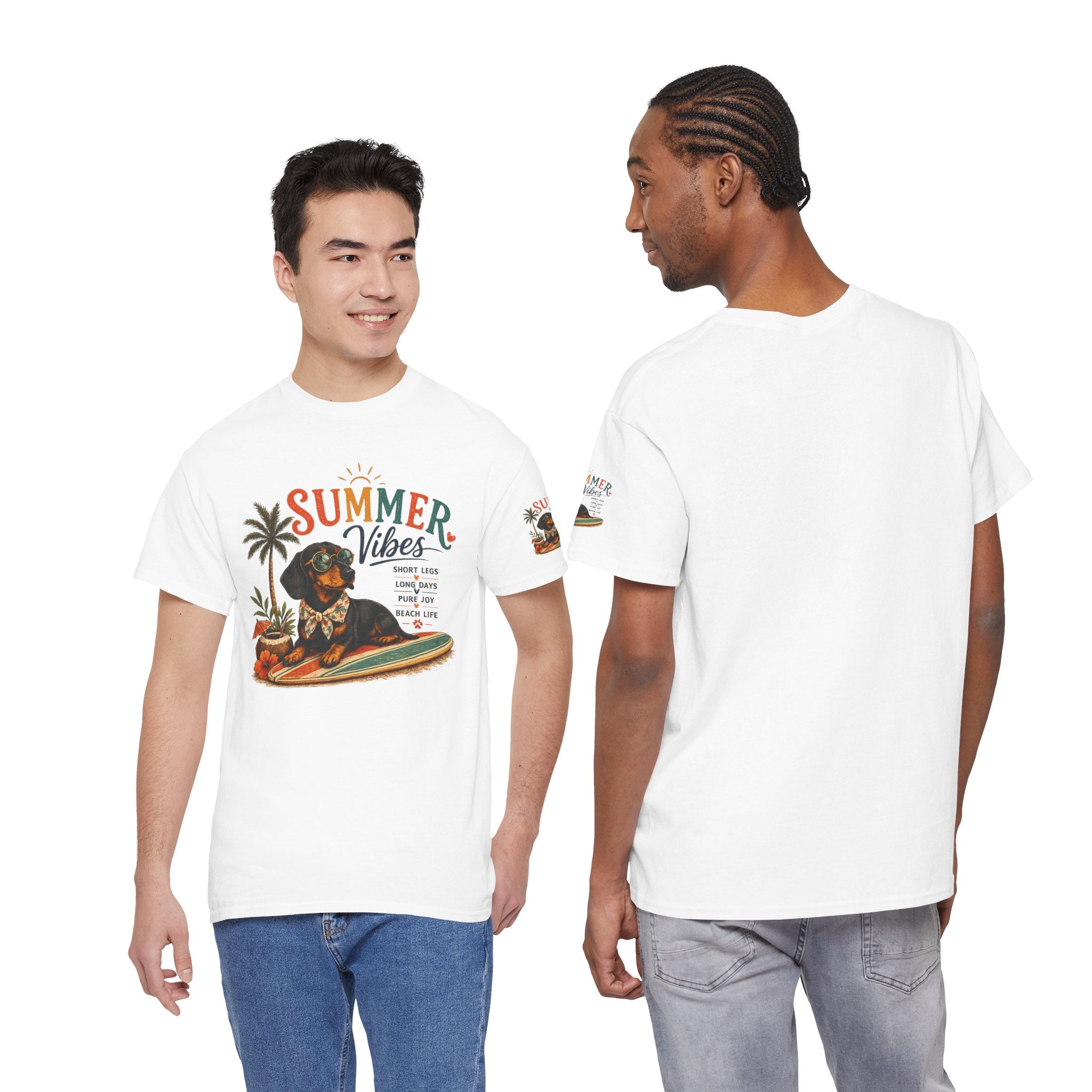 Dachshund SUMMER VIBES Heavy Cotton Tee