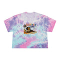 Dachshund Summer Vibes Women's Tie-Dye Crop Tee