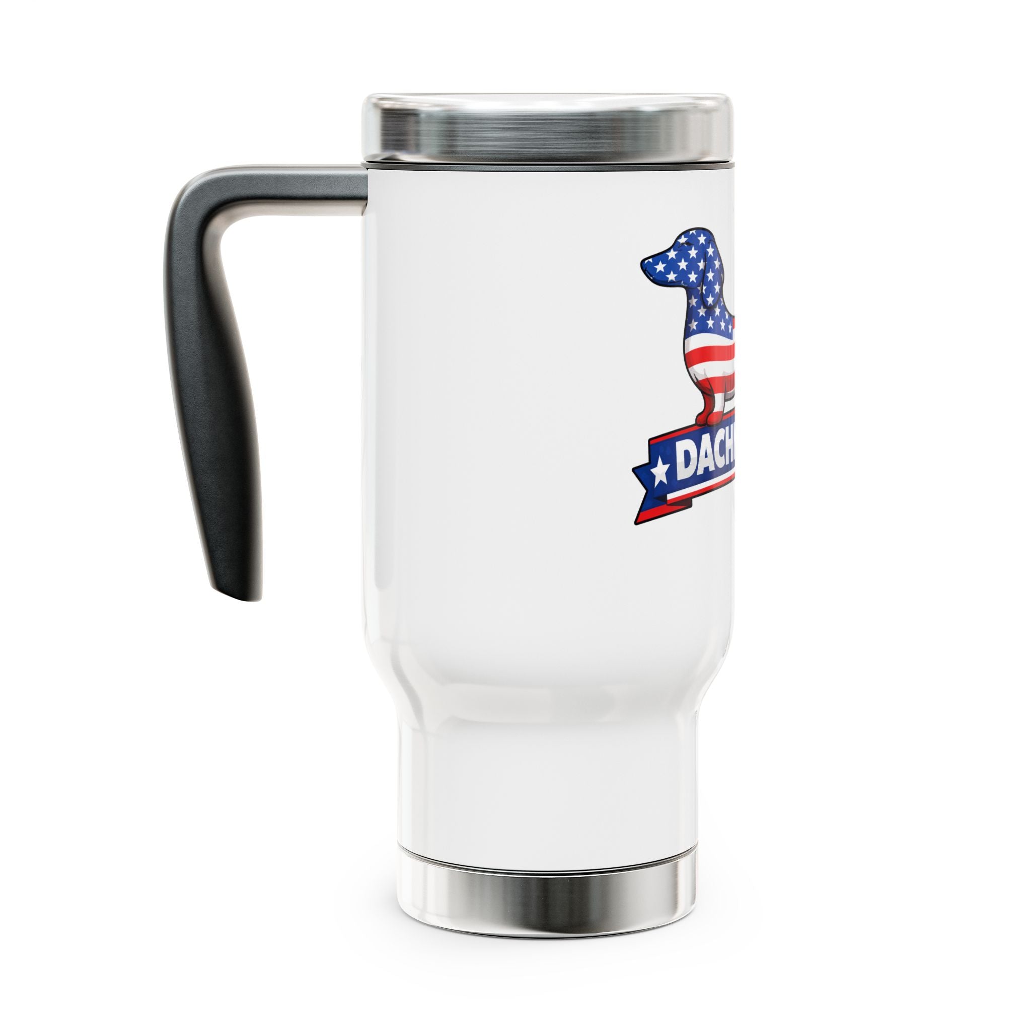 Stainless Steel Travel Mug with Handle, 14oz