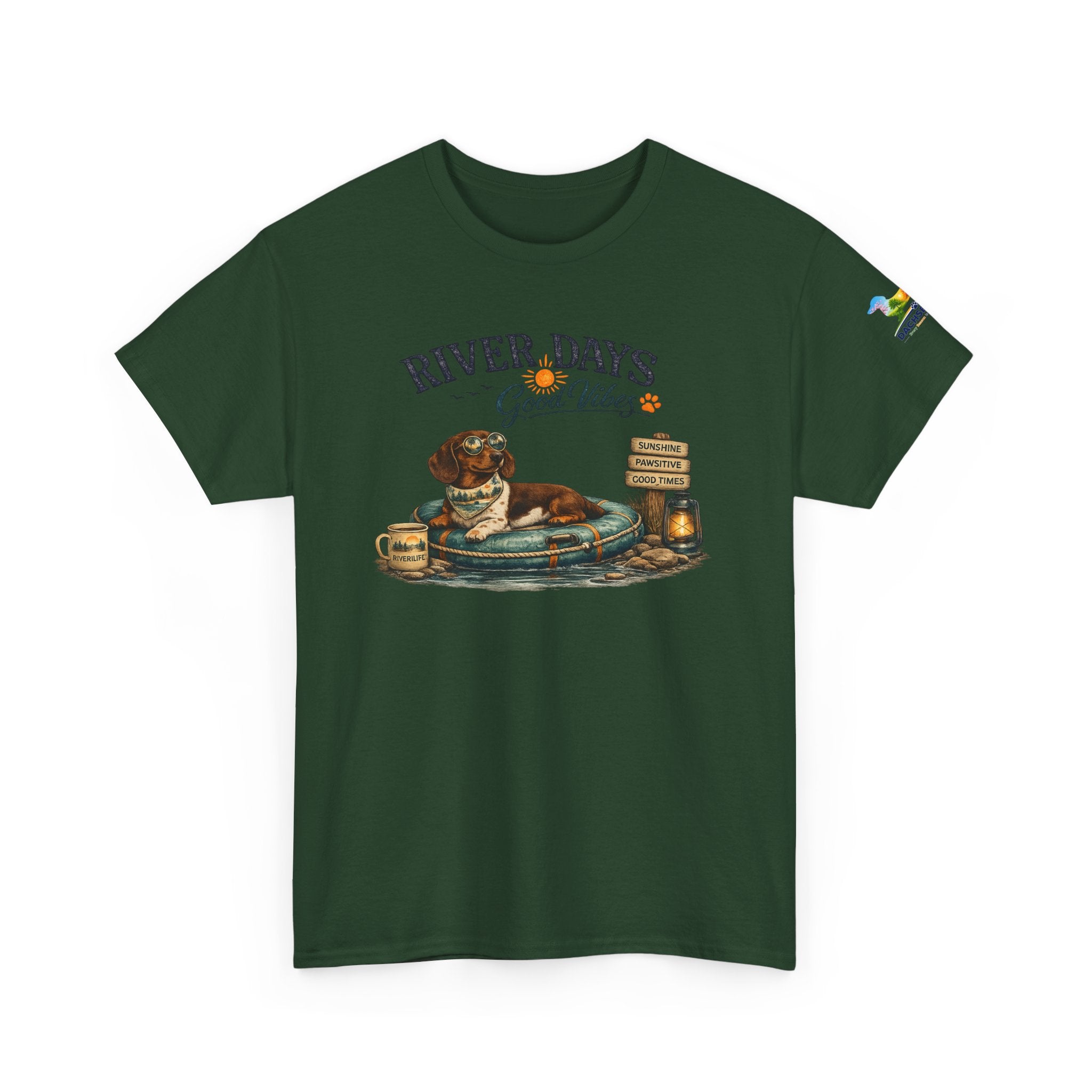 Dachshund River Days T-Shirt – Summer Vibes Wiener Dog Gift Graphic Tee