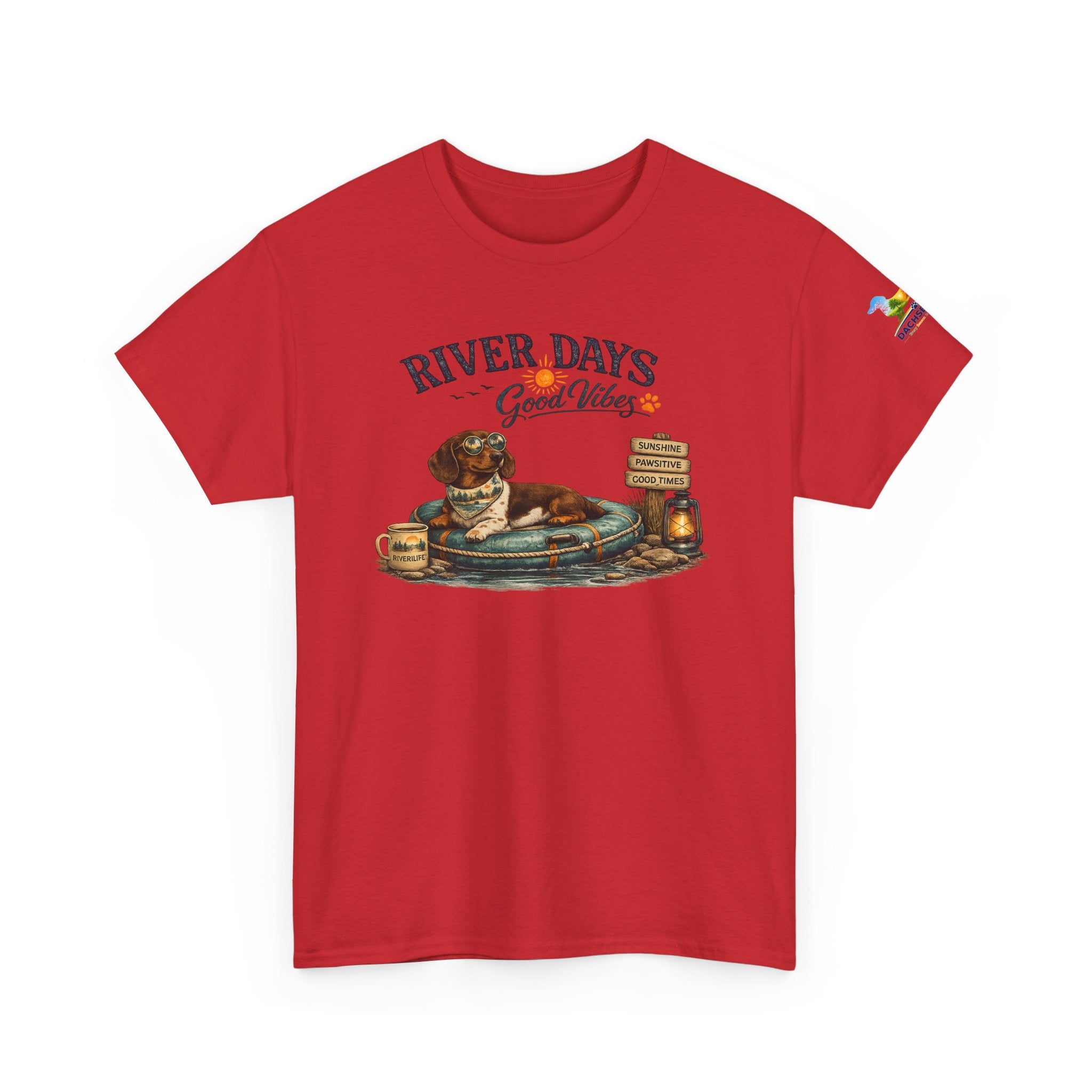 Dachshund River Days T-Shirt – Summer Vibes Wiener Dog Gift Graphic Tee