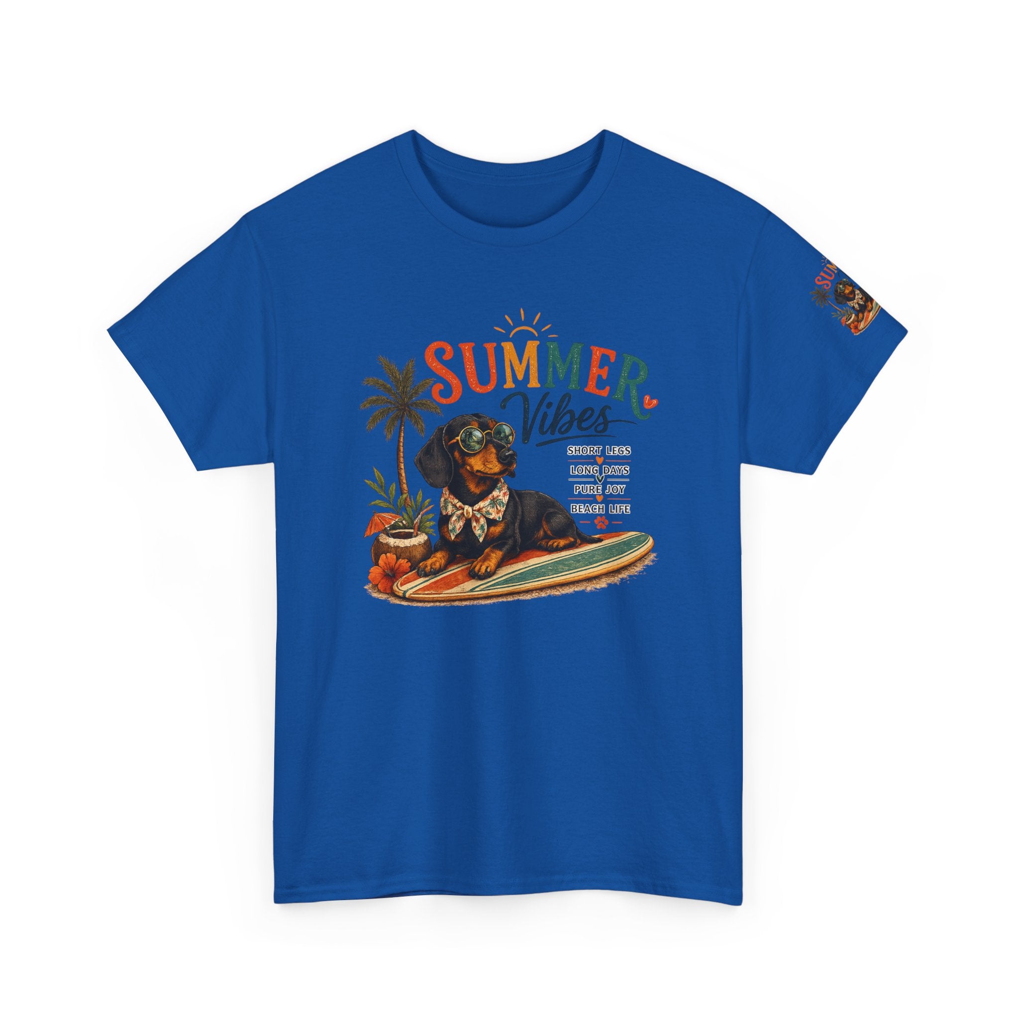 Dachshund SUMMER VIBES Heavy Cotton Tee